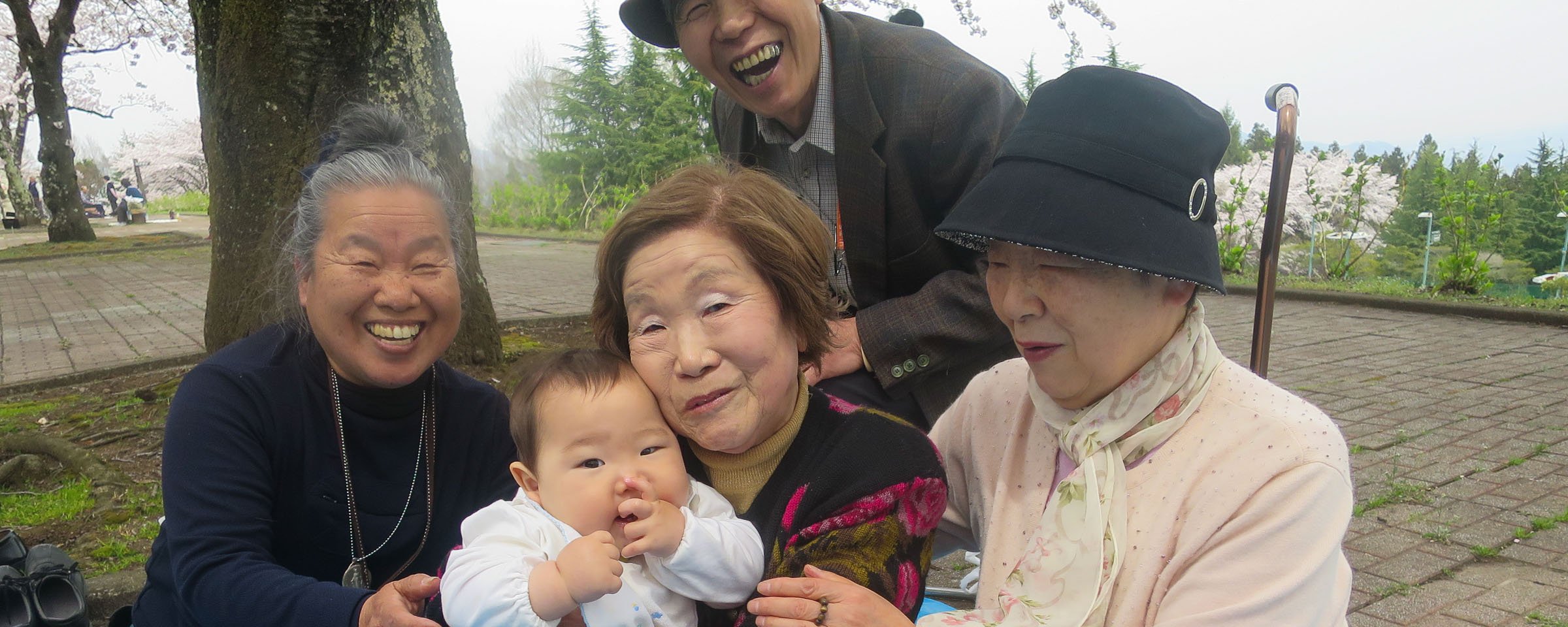 Paroissiens de l'église de Shibukawa lors d'un pique-nique
